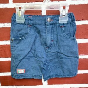 Gagou Tagou | blue shorts with elastic adjustable waist | size 24m